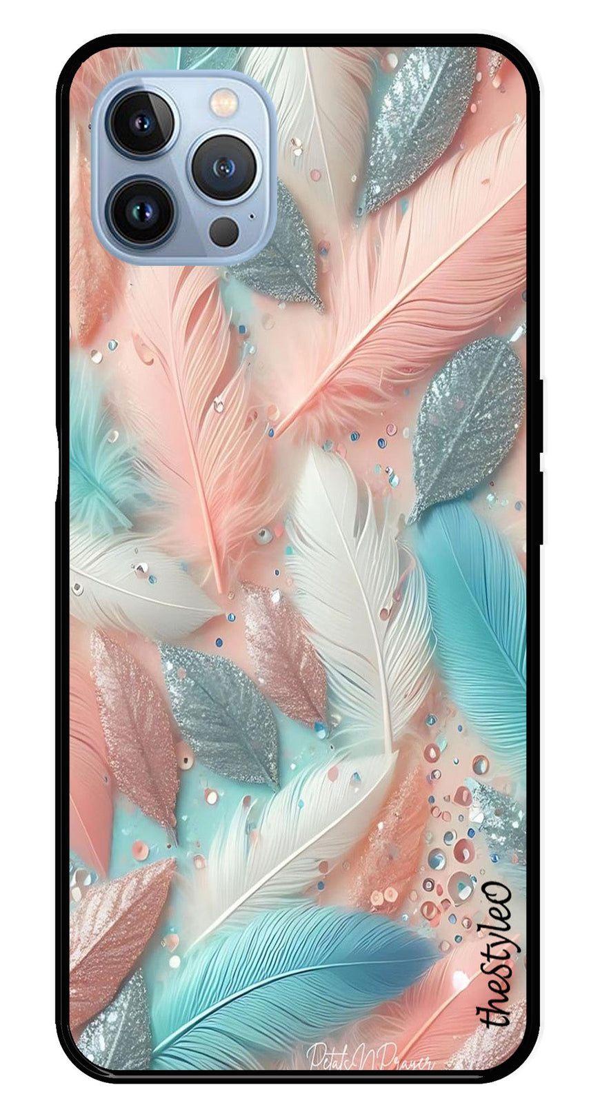 Feather Metal Mobile Case for iPhone 16 Pro (Design No -84)
