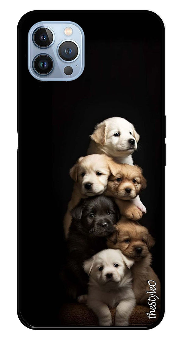 Dog lovers Metal Mobile Case for iPhone 16 Pro Max (Design No -88)