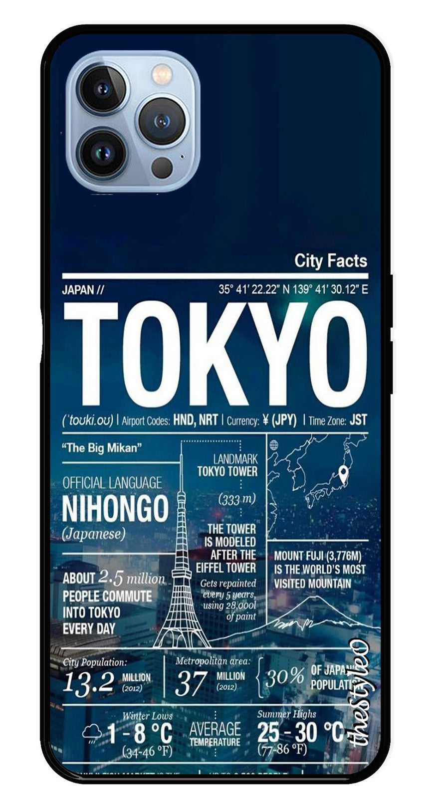 Tokyo Metal Mobile Case for iPhone 16 Pro Max (Design No -93)