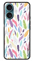 Colorful Feathers Metal Mobile Case for iPhone 16 Plus (Design No -06)