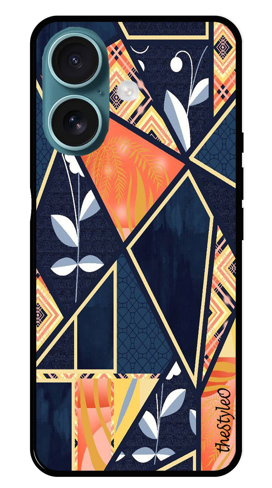 Marble Design Metal Mobile Case for iPhone 16 Plus (Design No -07)