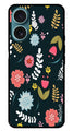 Floral Pattern2 Metal Mobile Case for iPhone 16 Plus (Design No -12)