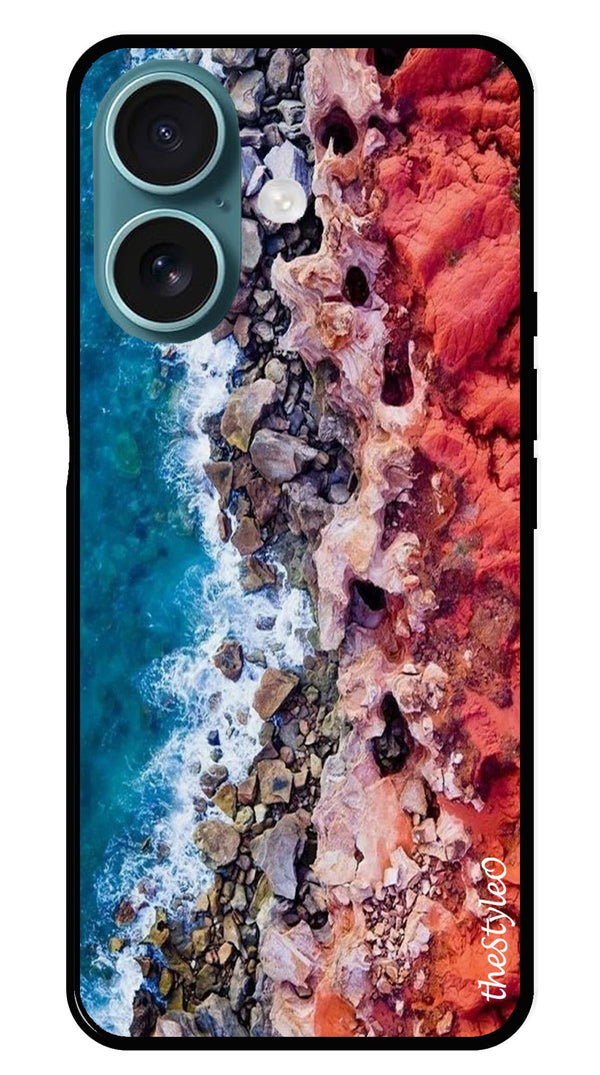MultiColor Pattern Metal Mobile Case for iPhone 16 Plus (Design No -17)