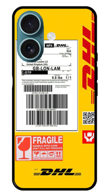 DHL Label Metal Mobile Case for iPhone 16 Plus