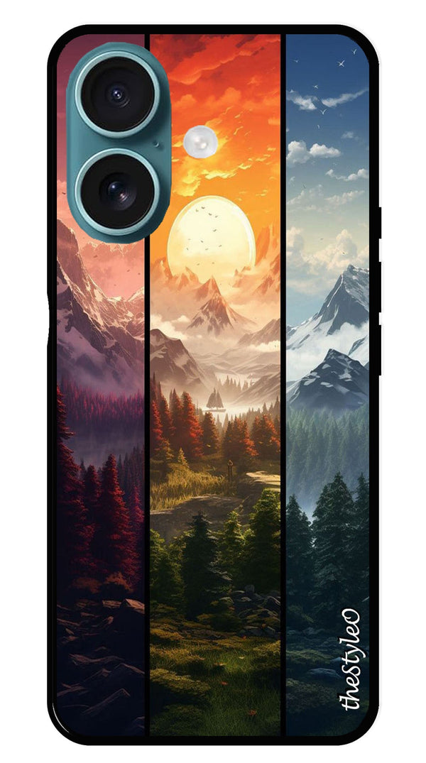 Nature Design Metal Mobile Case for iPhone 16 Plus (Design No -71)