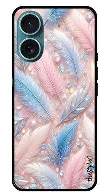 Feather Design Metal Mobile Case for iPhone 16 Plus