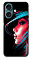 Elegant Woman Metal Mobile Case for iPhone 16 Plus (Design No -86)