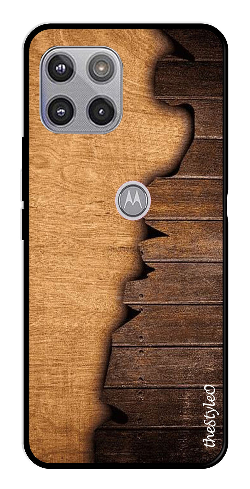 Wooden Design Metal Mobile Case for Moto G 5G (Design No -13)