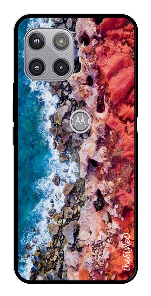 MultiColor Pattern Metal Mobile Case for Moto G 5G (Design No -17)