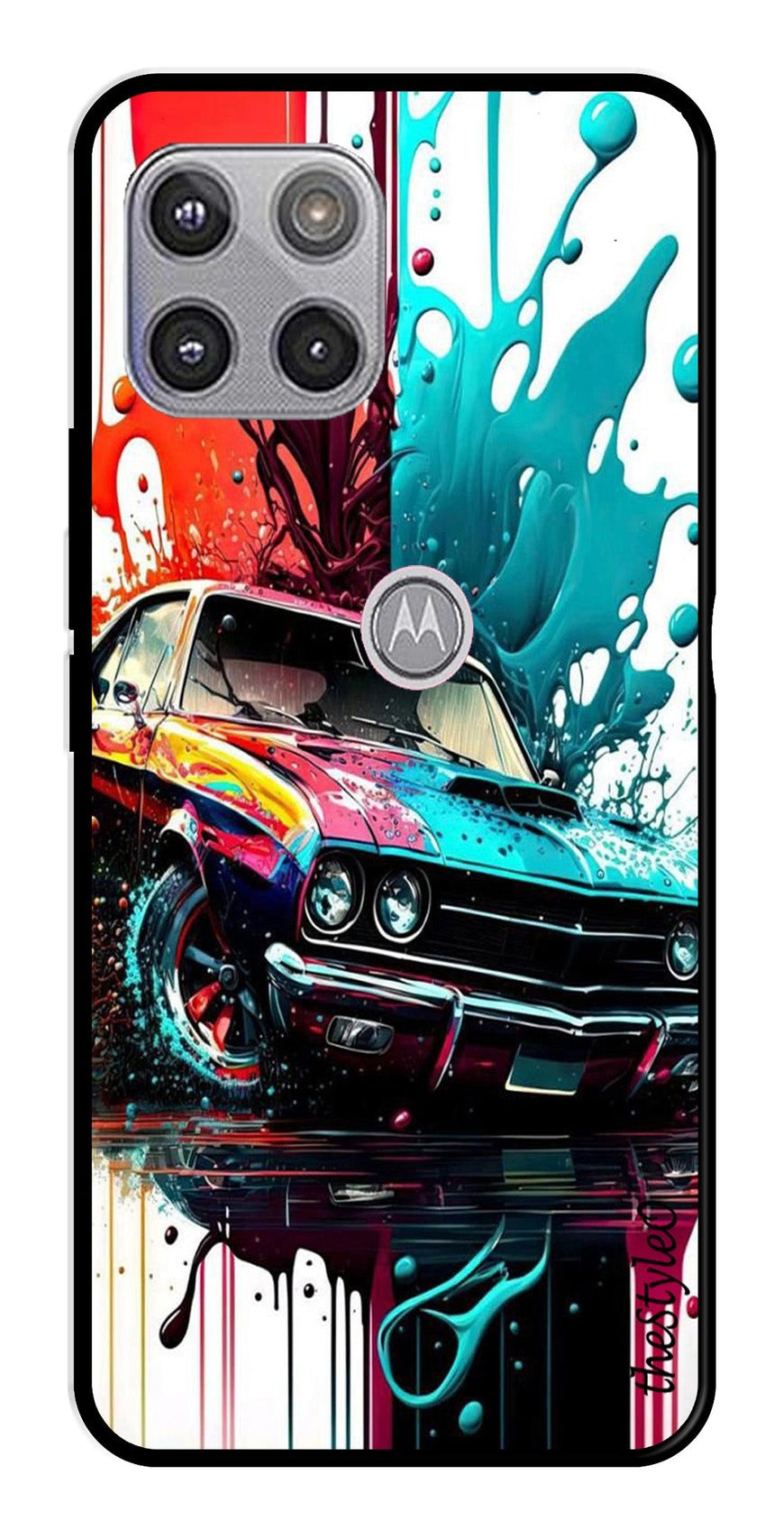 Marble Design Metal Mobile Case for Moto G 5G (Design No -28)