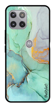 Orange Green Pattern Metal Mobile Case for Moto G 5G