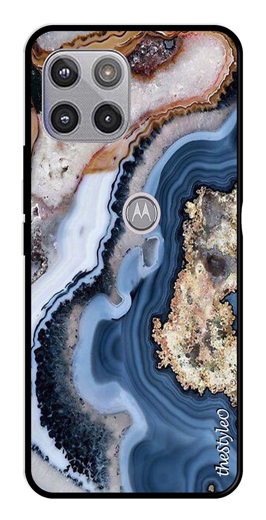 Floral Pattern Metal Mobile Case for Moto G 5G (Design No -52)