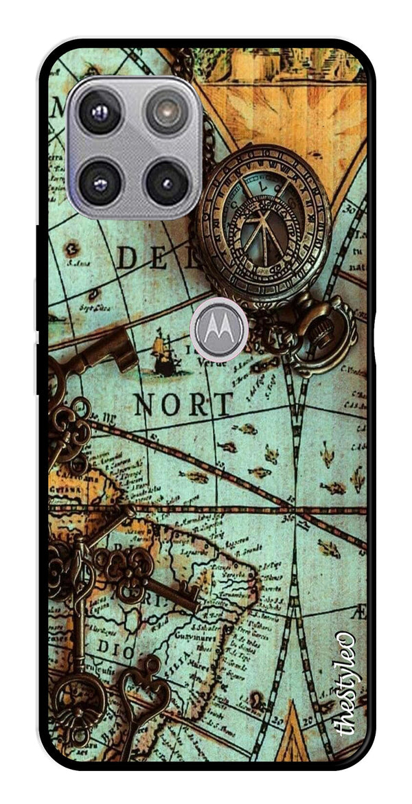 Marble Design Metal Mobile Case for Moto G 5G (Design No -53)