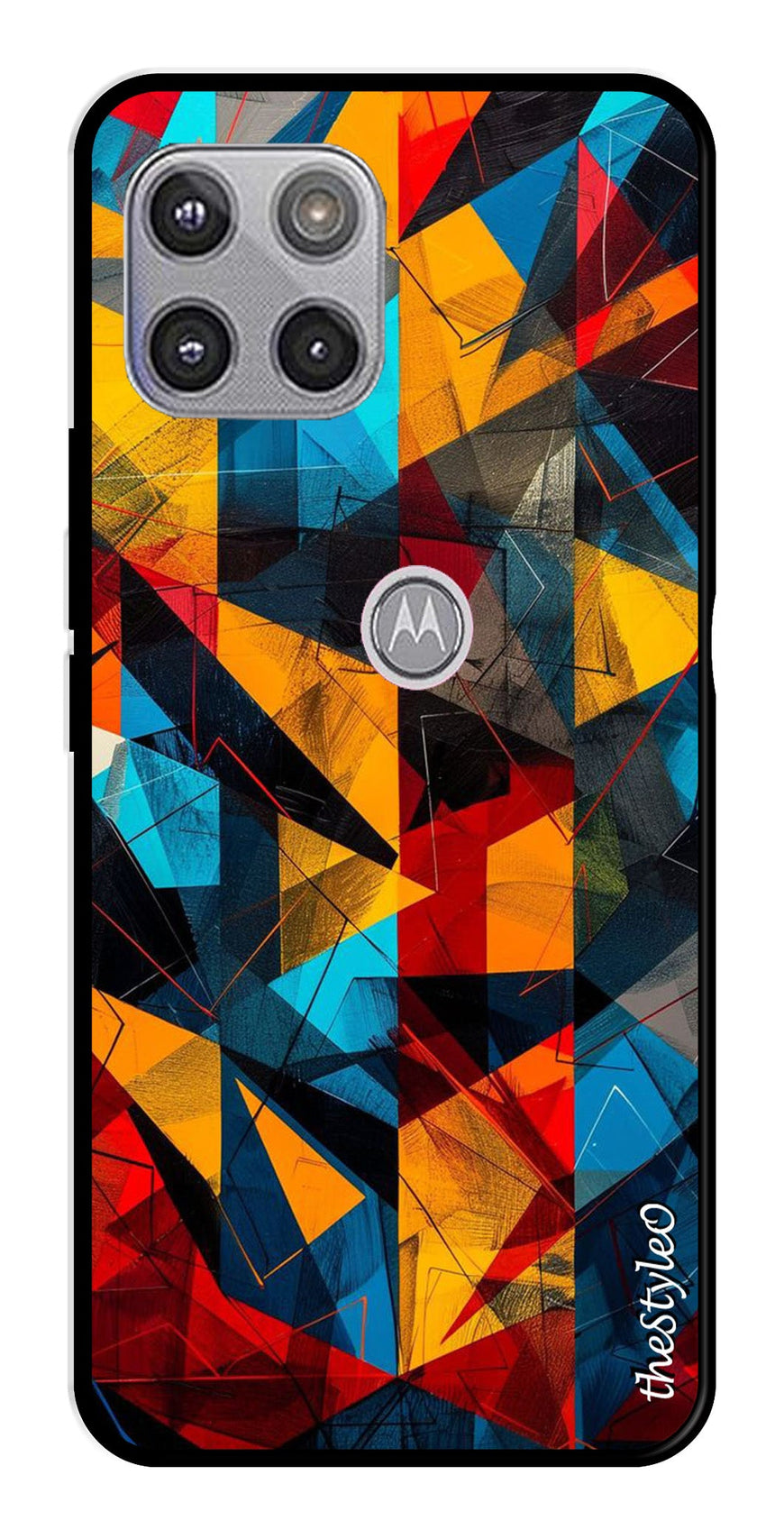 Abstract Art Metal Mobile Case for Moto G 5G (Design No -57)