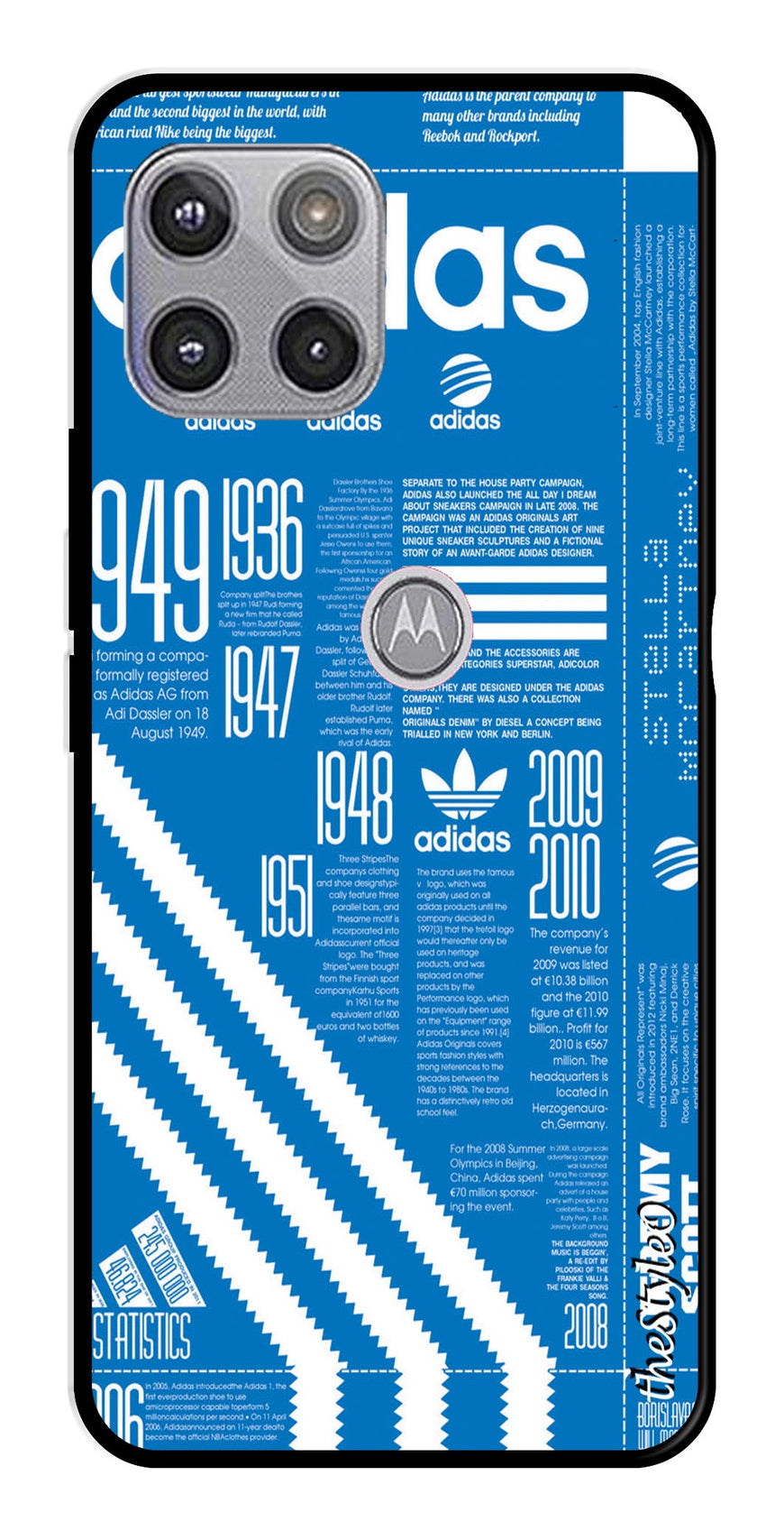 Adidas Design Metal Mobile Case for Moto G 5G (Design No -58)
