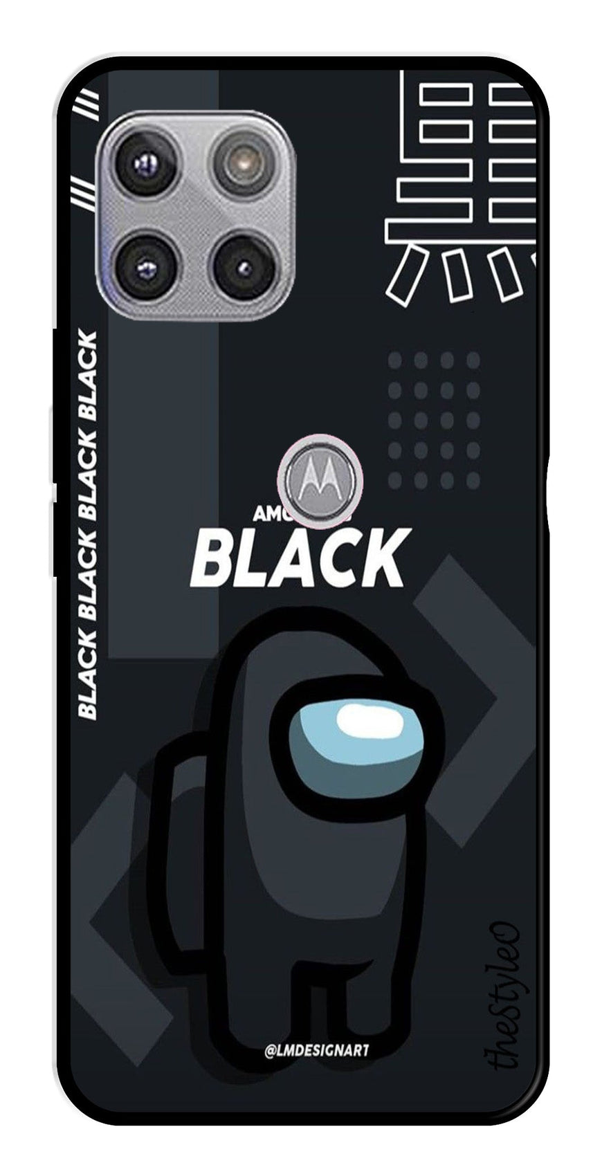 Among us Black Metal Mobile Case for Moto G 5G (Design No -67)