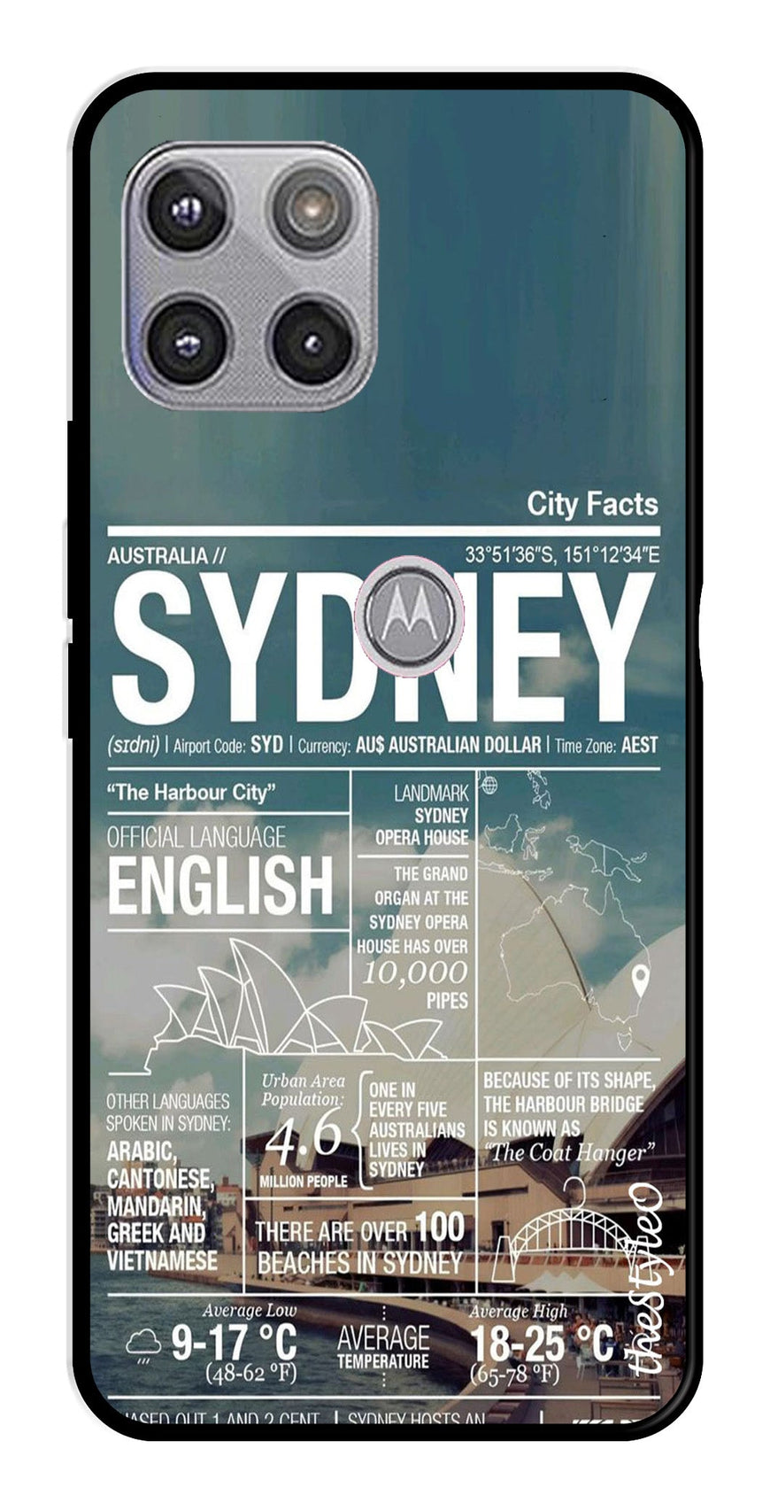 Sydney Metal Mobile Case for Moto G 5G (Design No -69)