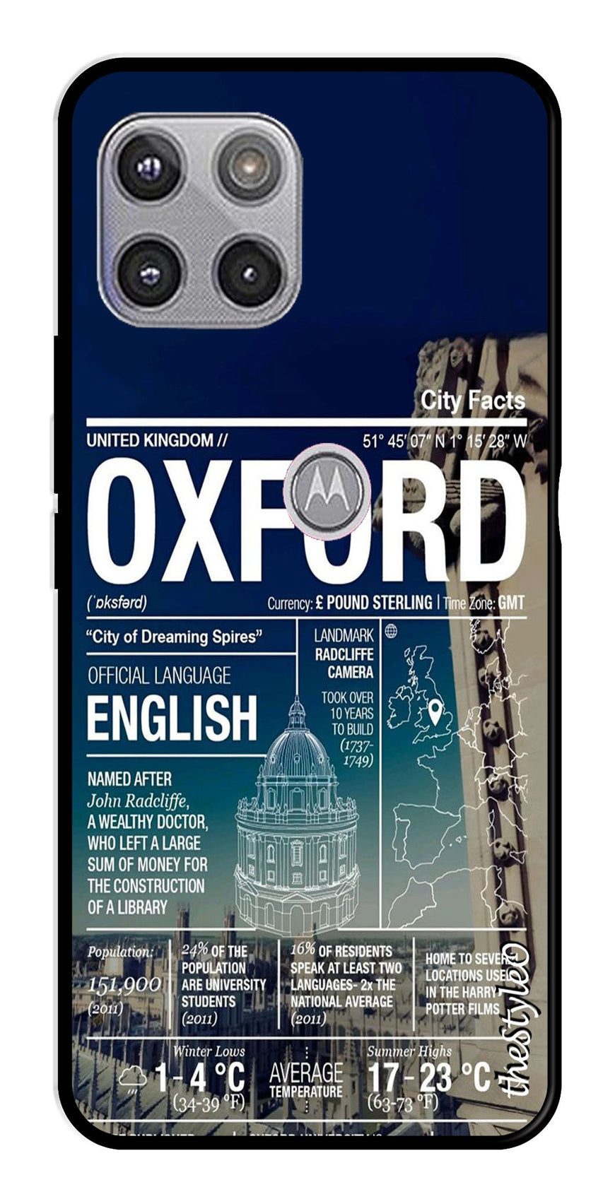 Oxford Metal Mobile Case for Moto G 5G (Design No -70)