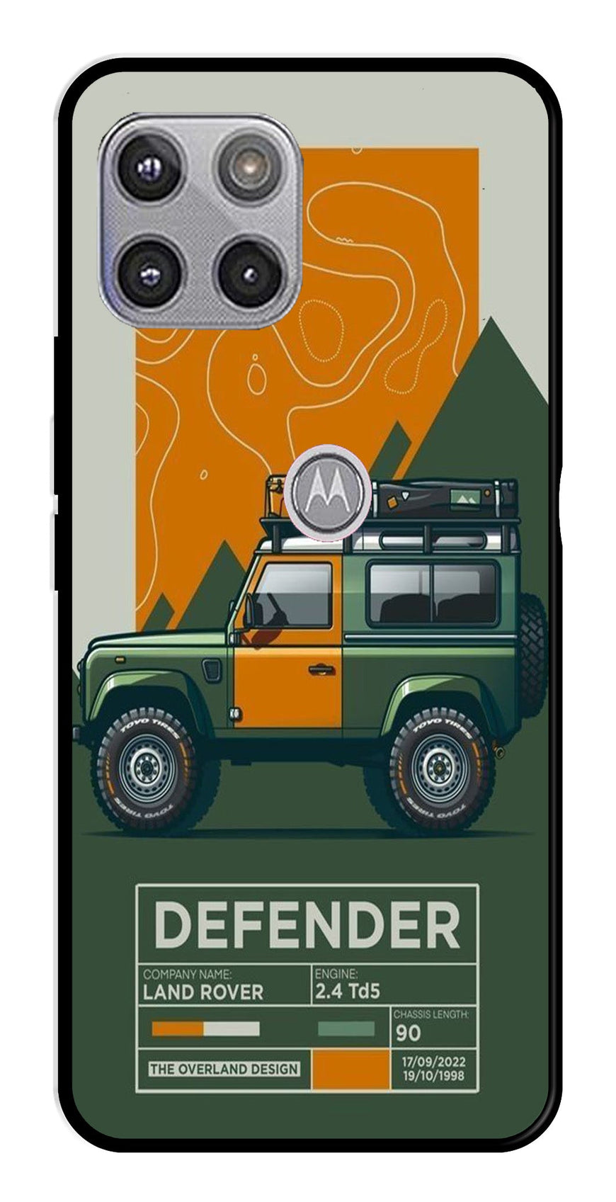 Defender Metal Mobile Case for Moto G 5G (Design No -72)