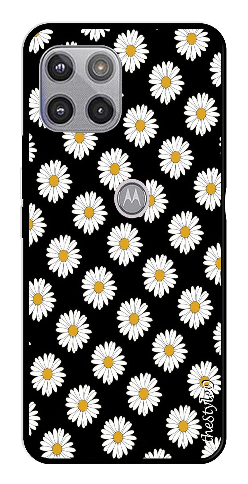 Daisy Flower Metal Mobile Case for Moto G 5G (Design No -75)