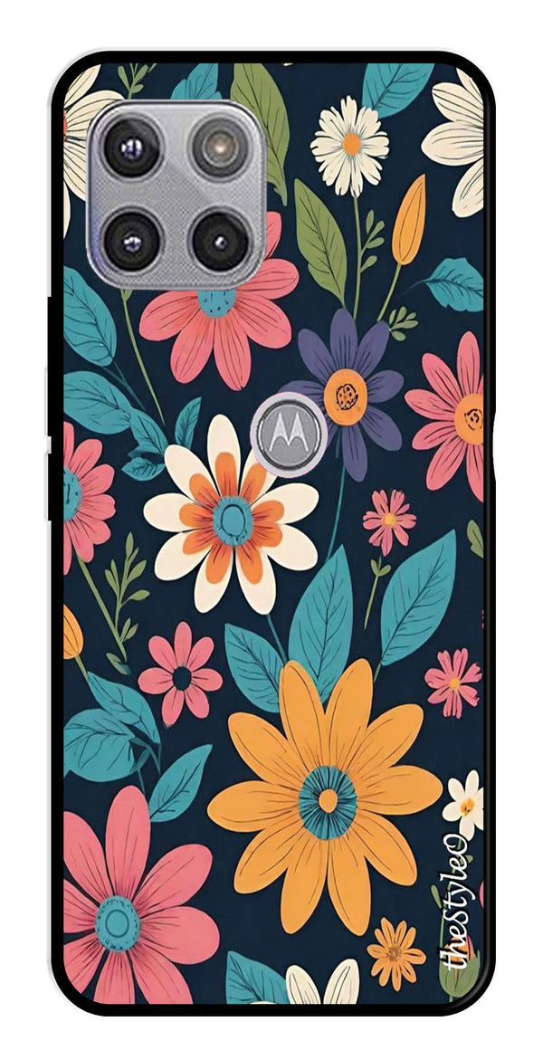 Colorful Abstract Metal Mobile Case for Moto G 5G (Design No -76)