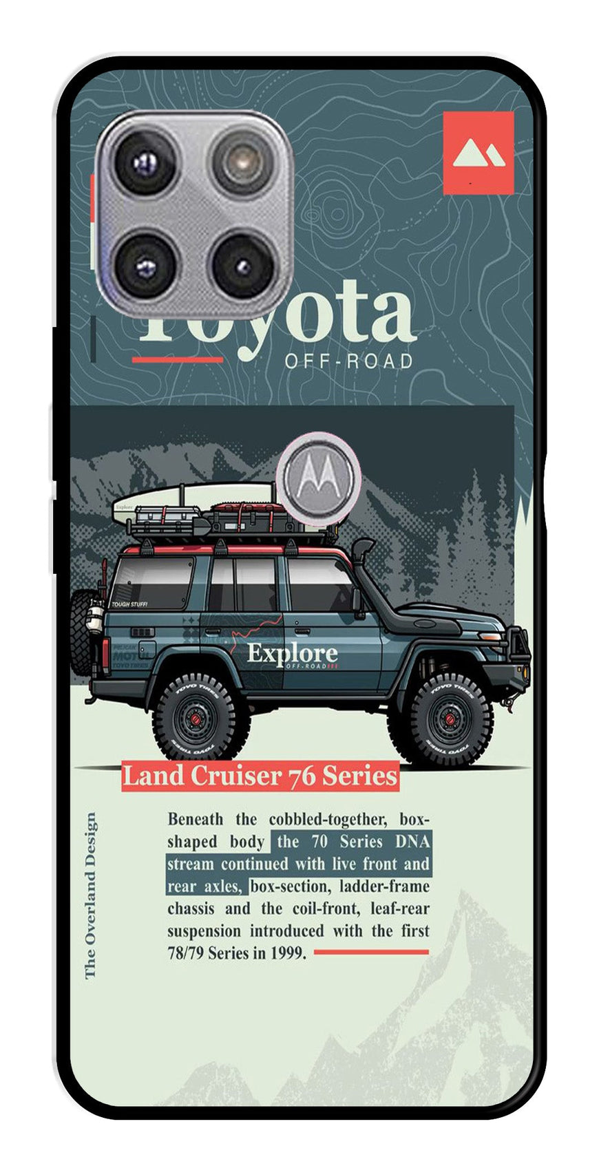 Land Cruiser Metal Mobile Case for Moto G 5G (Design No -78)