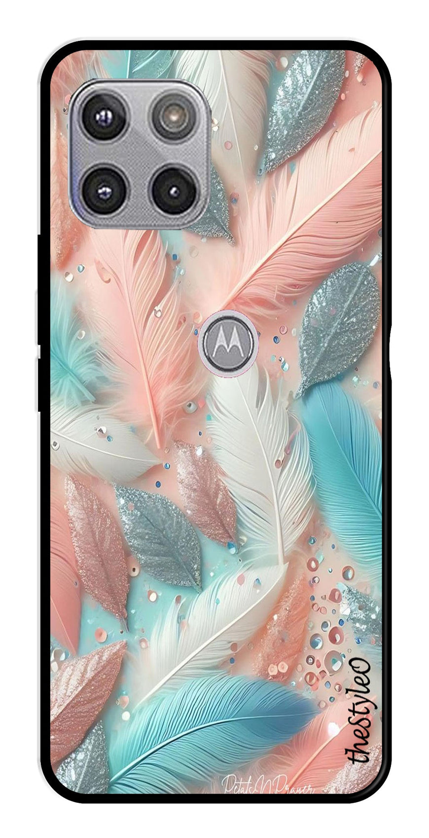 Feather Metal Mobile Case for Moto G 5G (Design No -84)