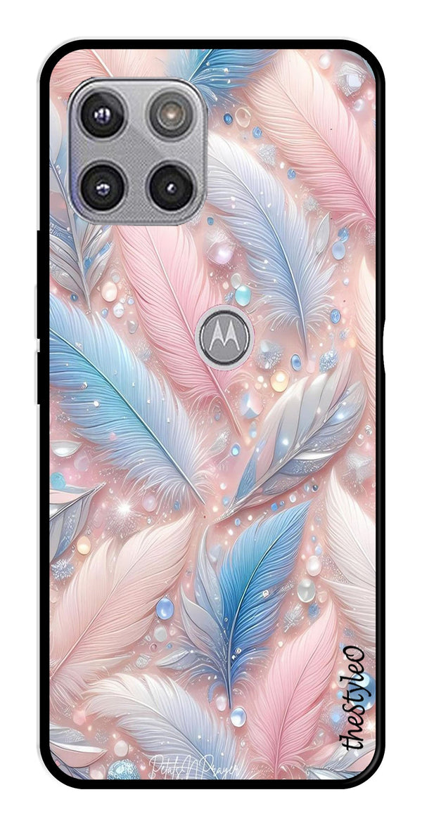 Feather Design Metal Mobile Case for Moto G 5G (Design No -85)