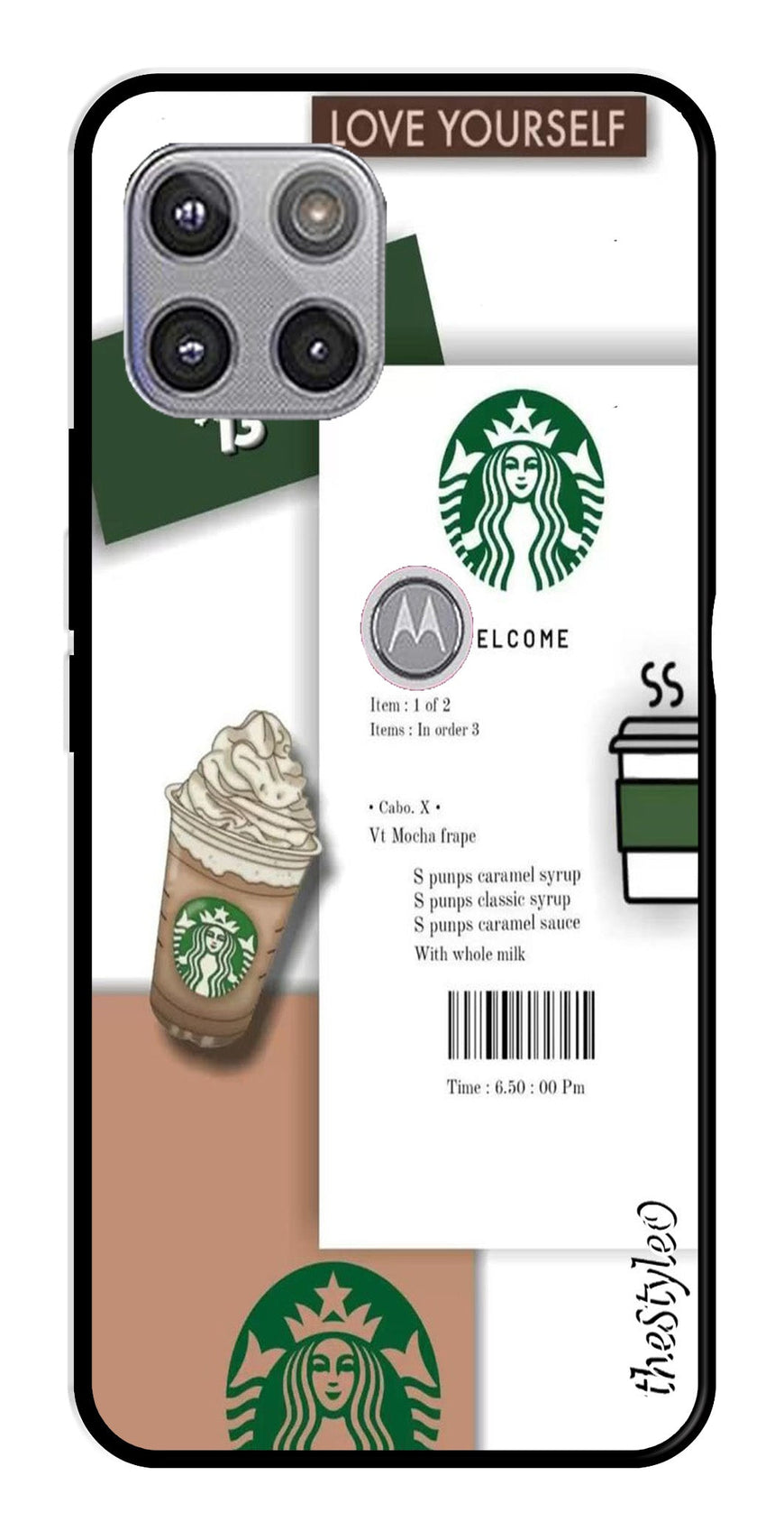 Starbucks Metal Mobile Case for Moto G 5G (Design No -91)
