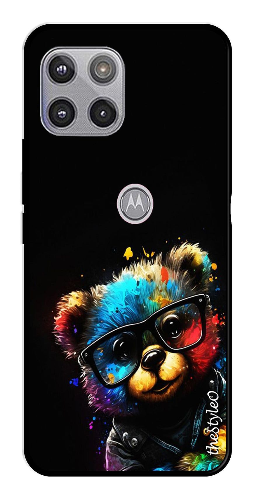Teddy Bear Metal Mobile Case for Moto G 5G (Design No -94)