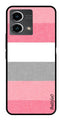 Hearts Pattern Metal Mobile Case for Moto G Stylus (Design No -22)