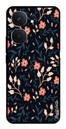 Floral Pattern Metal Mobile Case for iQOO Neo 9 Pro 5G