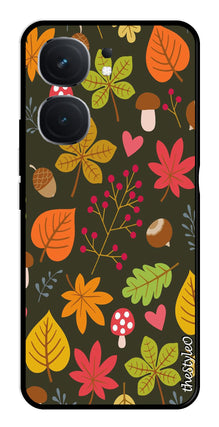 Flower Leaves Design Metal Mobile Case for iQOO Neo 9 Pro 5G