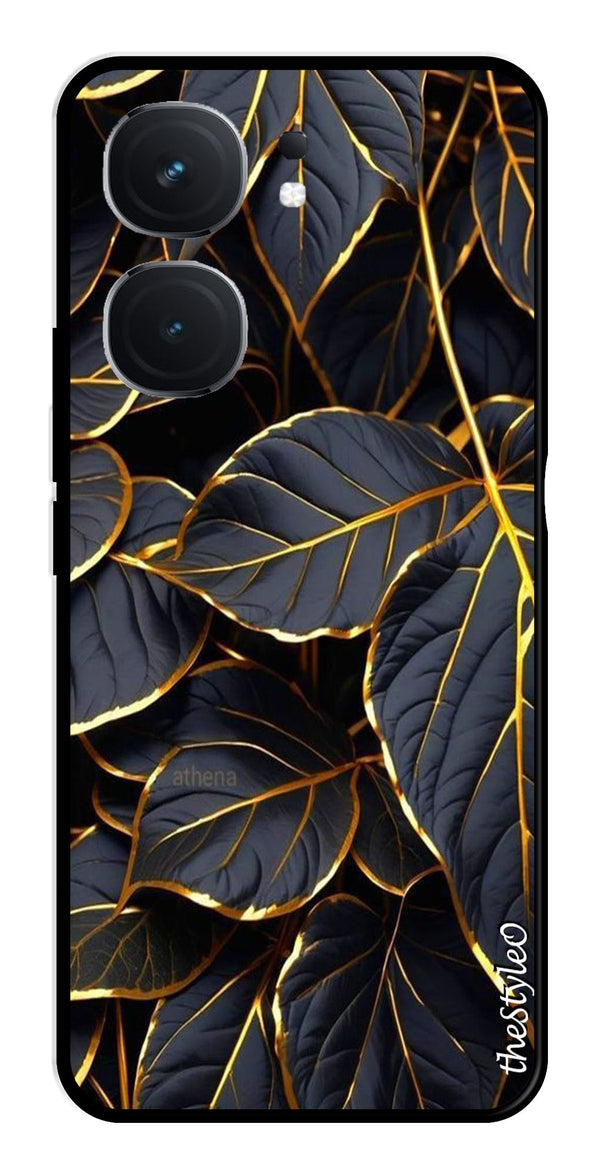Gold Leaf Metal Mobile Case for iQOO Neo 9 Pro 5G (Design No -73)