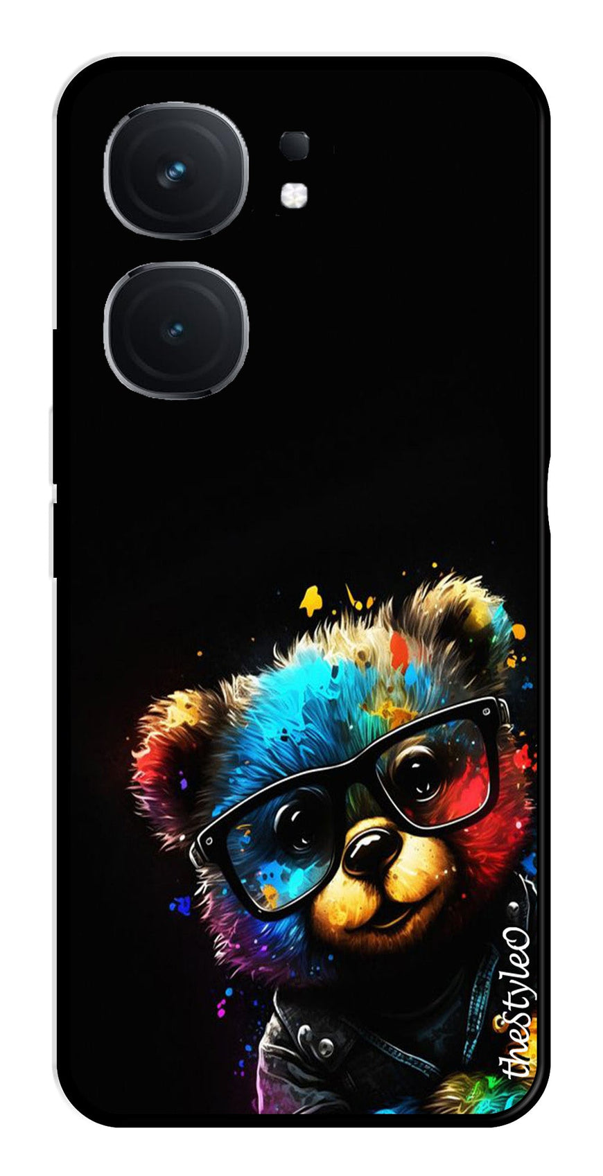 Teddy Bear Metal Mobile Case for iQOO Neo 9 Pro 5G (Design No -94)