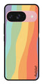 Muted Rainbow Metal Mobile Case for Google Pixal 9 (Design No -02)