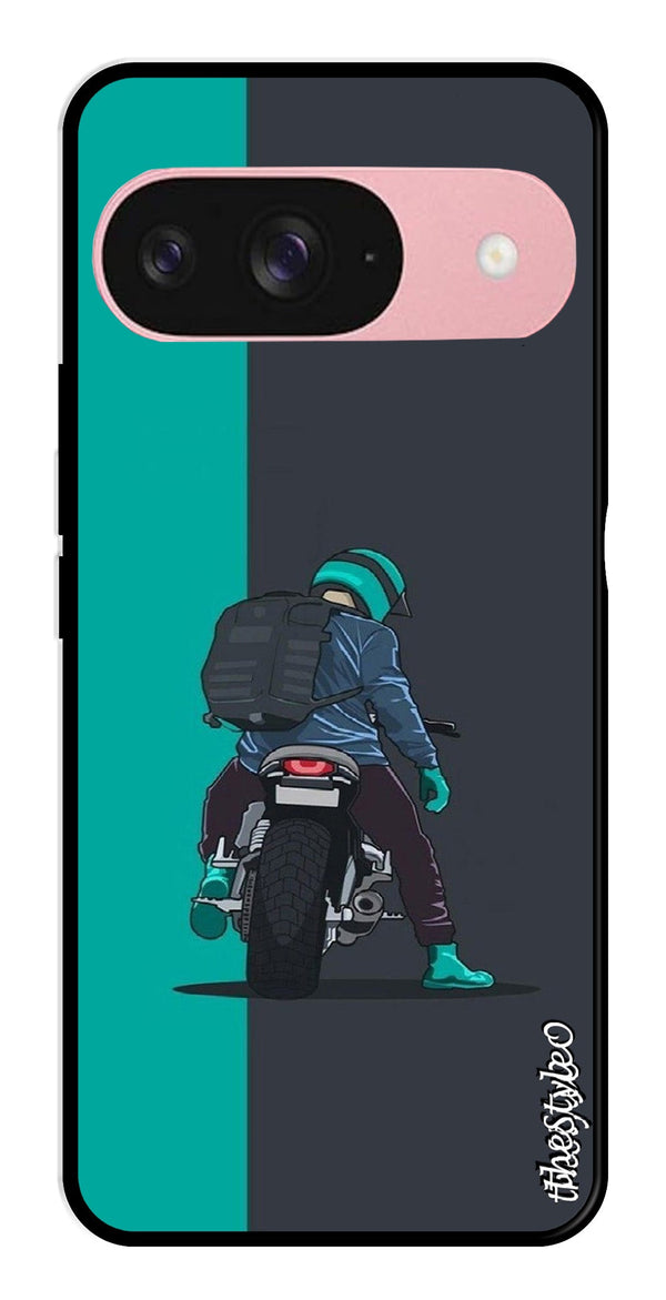 Bike Lover Metal Mobile Case for Google Pixal 9 (Design No -05)
