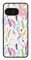 Colorful Feathers Metal Mobile Case for Google Pixal 9 (Design No -06)