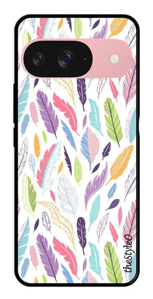 Colorful Feathers Metal Mobile Case for Google Pixal 9
