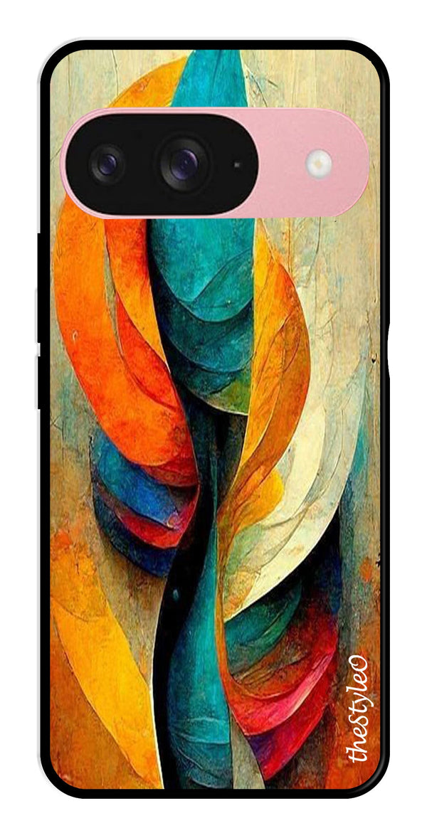 Modern Art Metal Mobile Case for Google Pixal 9 (Design No -11)