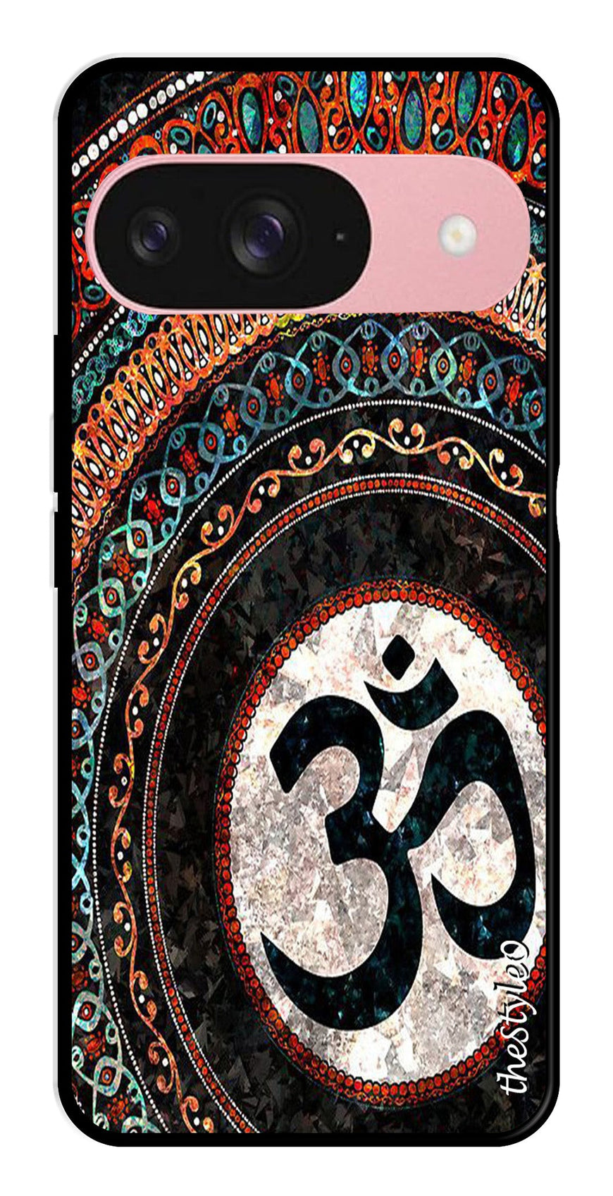 Leafs Design Metal Mobile Case for Google Pixal 9 (Design No -14)