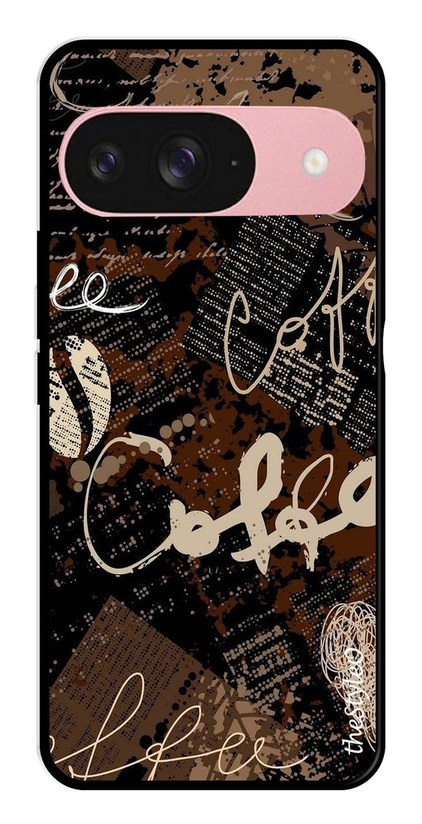 Marble Pattern Metal Mobile Case for Google Pixal 9 (Design No -36)