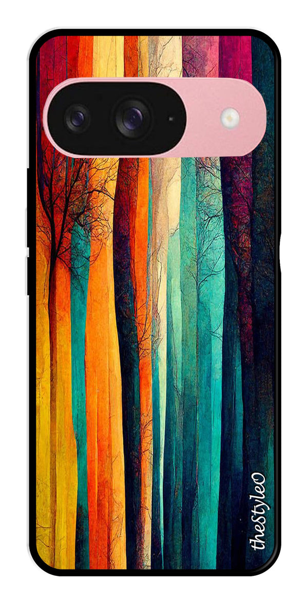 Marble Design Metal Mobile Case for Google Pixal 9 (Design No -46)