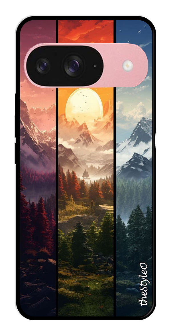 Nature Design Metal Mobile Case for Google Pixal 9 (Design No -71)