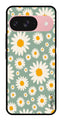 Floral Design Metal Mobile Case for Google Pixal 9 (Design No -87)