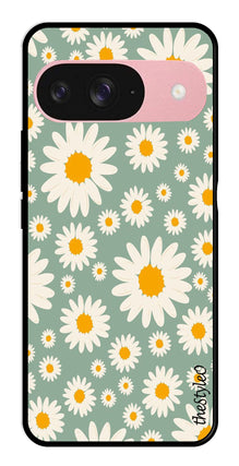 Floral Design Metal Mobile Case for Google Pixal 9