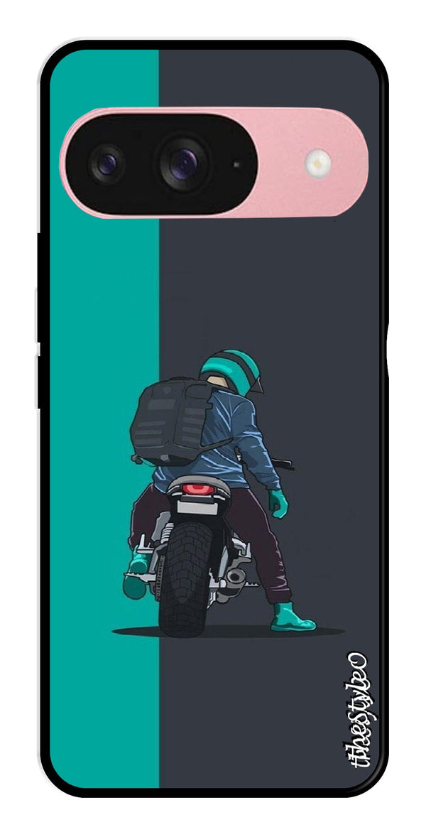 Bike Lover Metal Mobile Case for Google Pixel 9 Pro (Design No -05)