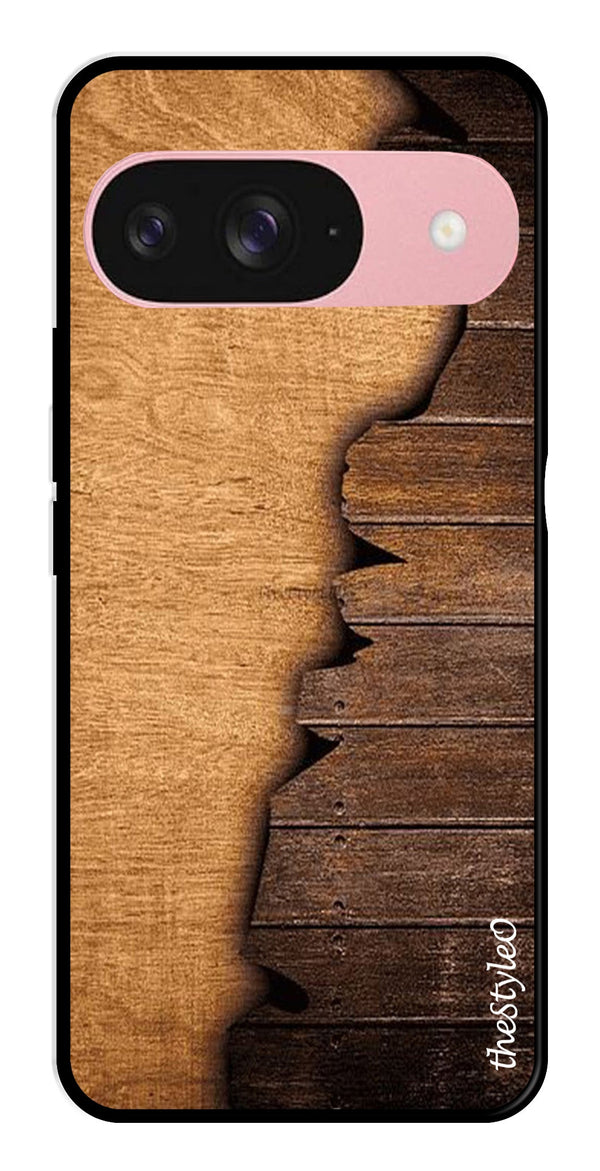 Wooden Design Metal Mobile Case for Google Pixel 9 Pro (Design No -13)