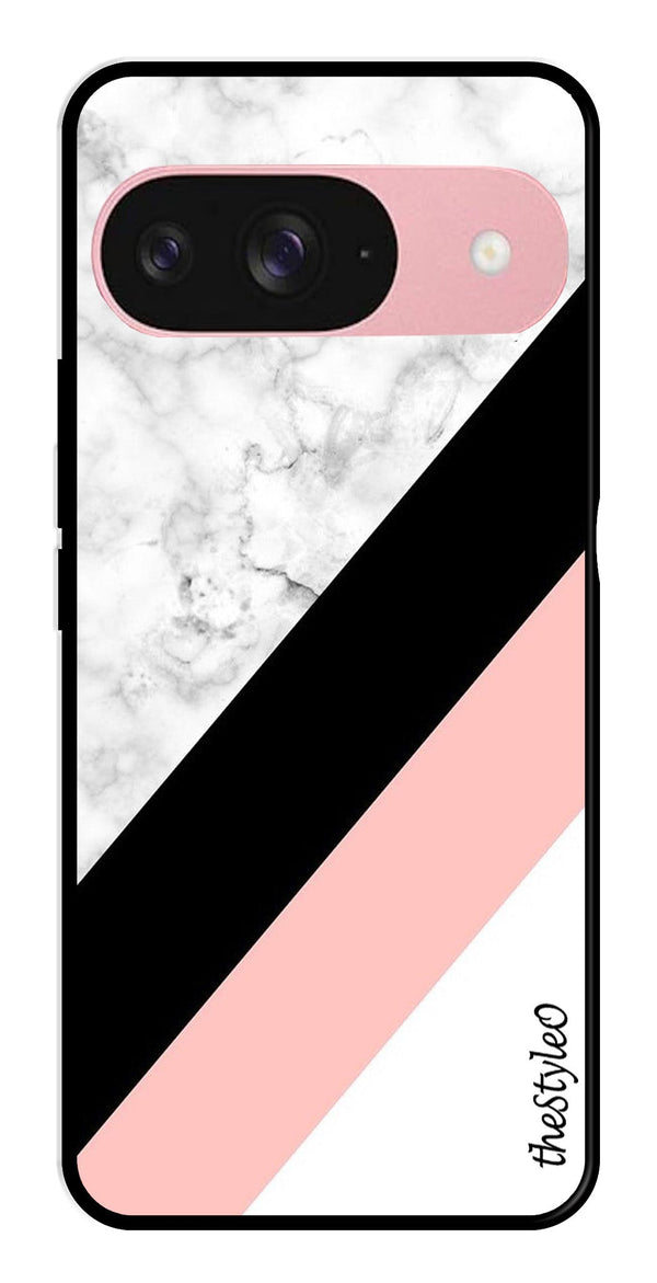 Pink Pattern Metal Mobile Case for Google Pixel 9 Pro (Design No -23)