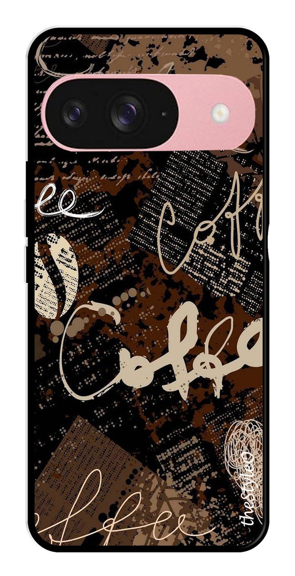 Marble Pattern Metal Mobile Case for Google Pixel 9 Pro (Design No -36)